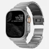 NOMAD Titanium Band V3 - Natural Titanium Brushed Metal Bracelet for Apple Watch 46mm/49mm