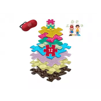 Muffik Orthopädische Sensorik-Matte Set 13-in-1 Taktikspiel-Puzzle MFK-070