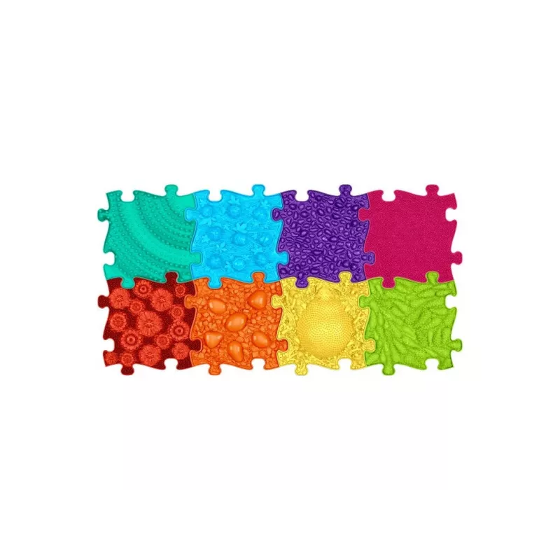 Muffik Orthopädische Sensorik-Matte Set 8-in-1 Regenbogen 8 Puzzle-Matten Sensorik Muffik / Rainbow / MFK-079