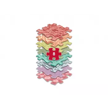 Muffik Orthopädische Sensorik-Matte Set 8-in-1 Regenbogen 8 Puzzleteile Sensorik-Spielmatte MFK-106