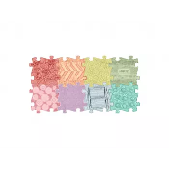 Muffik Orthopädische Sensorik-Matte Set 8-in-1 Regenbogen 8 Puzzleteile Sensorik-Spielmatte MFK-106
