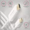 AXAGON Mini DisplayPort auf HDMI Adapterkabel 4K/30 Hz 1,8 m Weiß