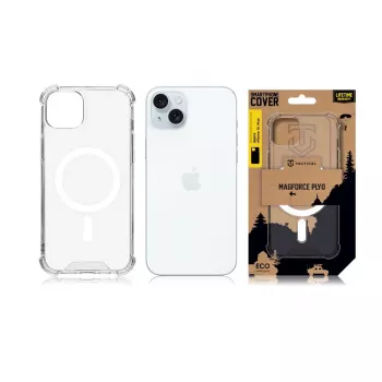 Tactical Back Cover MagForce Plyo für iPhone 15 Plus Transparent