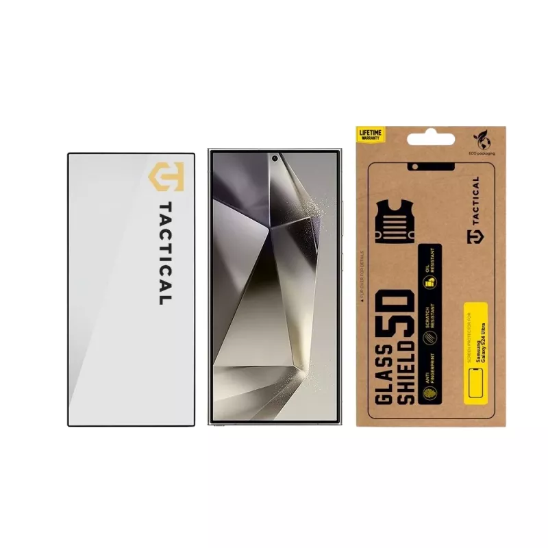 Tactical Glass Shield 5D für Samsung Galaxy S24 Ultra Schwarz