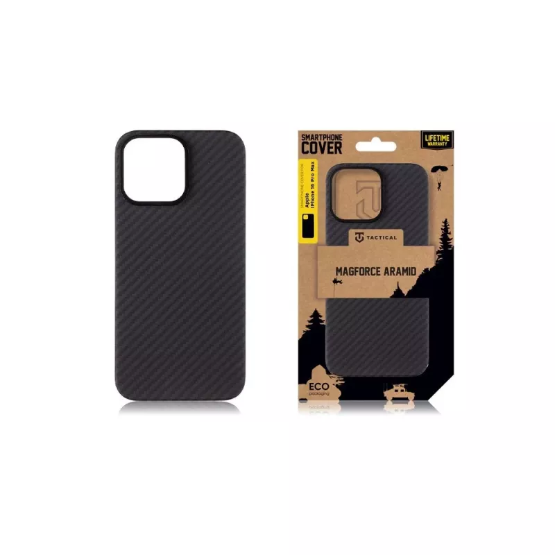 Tactical Back Cover MagForce Aramid für Apple iPhone 16 Pro Max Schwarz