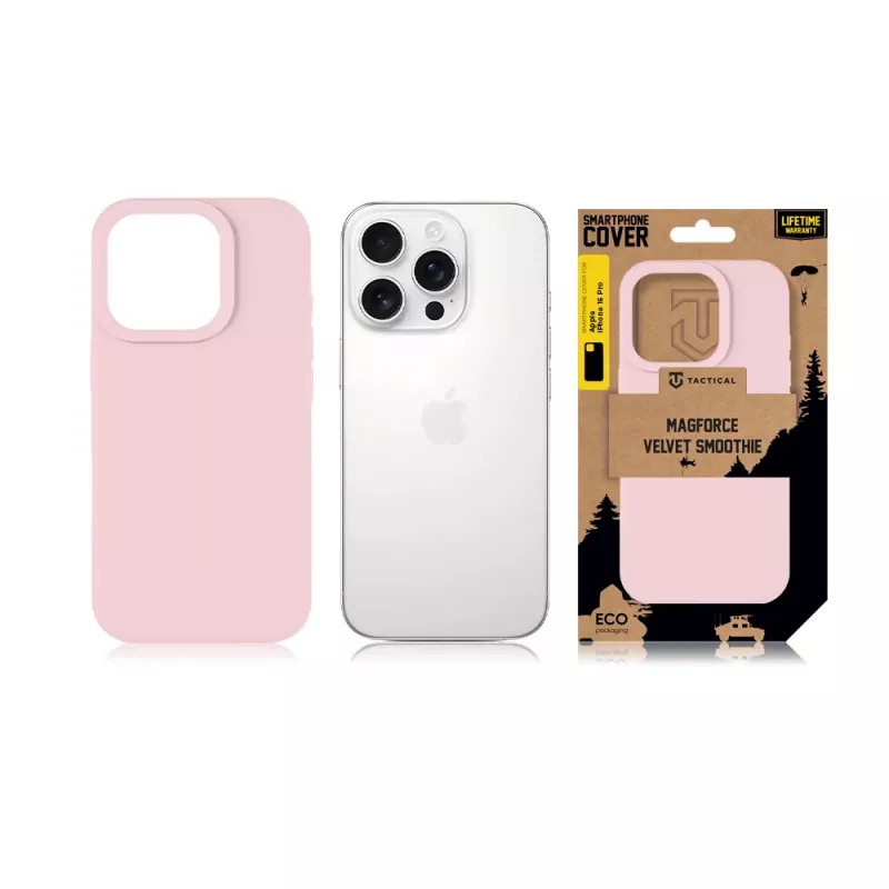 Tactical Back Cover MagForce Velvet Smoothie für Apple iPhone 16 Pro, Pink Panther