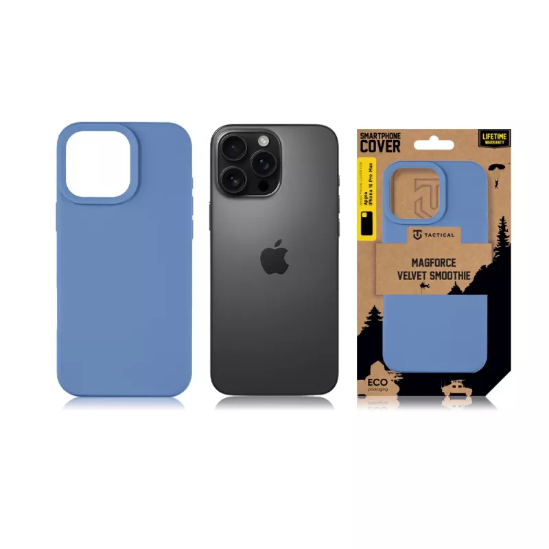 Tactical MagForce Velvet Smoothie Back Cover für Apple iPhone 16 Pro Max - Schwarz