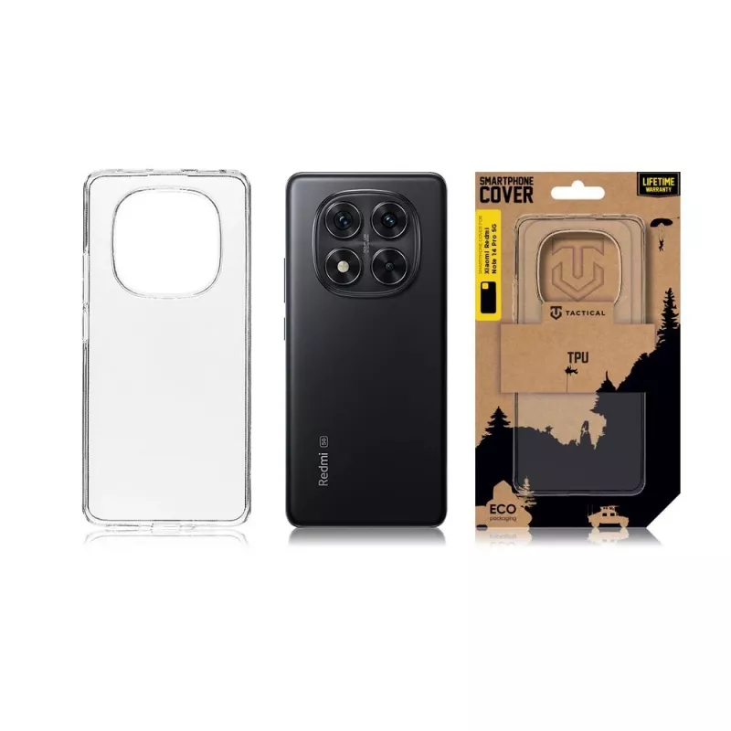 Tactical Back Cover TPU für Xiaomi Redmi Note 14 Pro 5G Transparent
