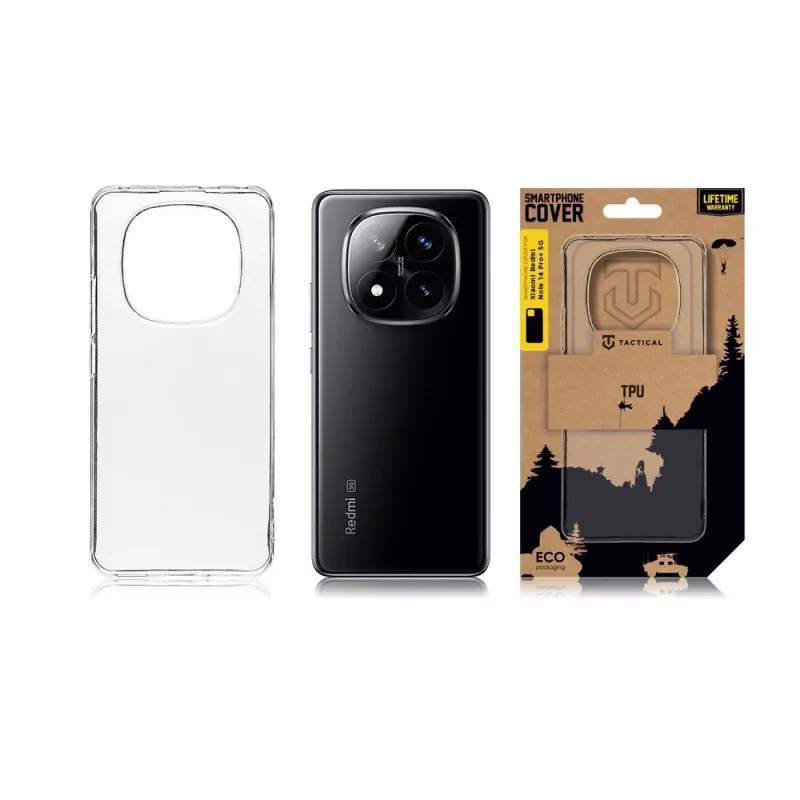 Tactical Back Cover TPU für Xiaomi Redmi Note 14 Pro+ 5G Transparent