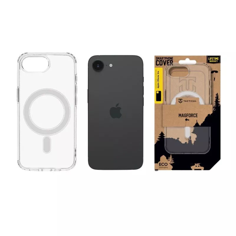 Tactical Back Cover MagForce iPhone 16e/17e Transparent