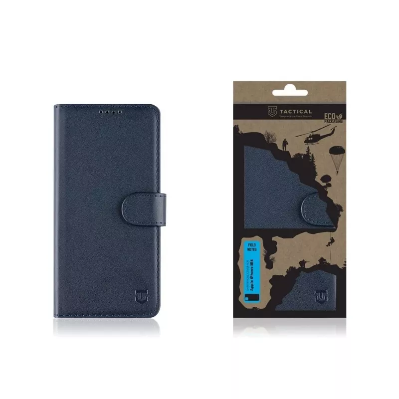 Taktische Buchhülle Field Notes iPhone 16e/17e Marineblau
