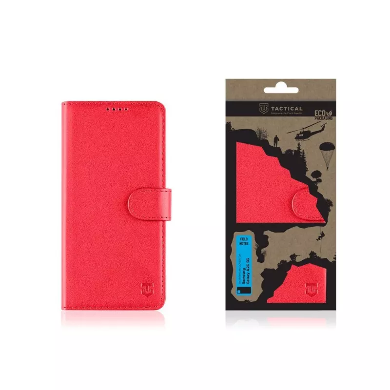 Taktische Buchhülle Field Notes für Samsung Galaxy A26 5G Rot