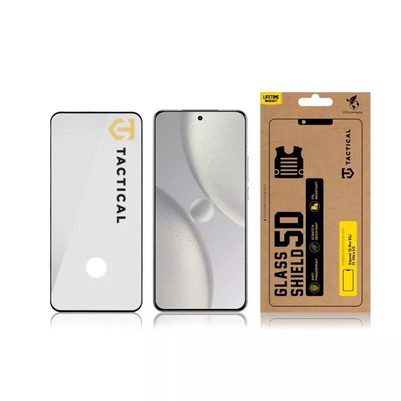 Tactical Glass Shield 5D für Xiaomi 15 Pro 5G/15 Ultra 5G Schwarz