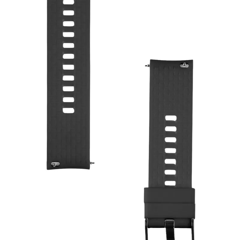 Taktisches Quick-Release-Silikonarmband 20mm Schwarz