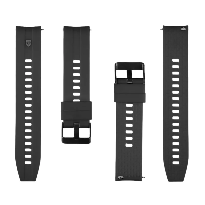 Taktisches Quick-Release-Silikonarmband 20mm Schwarz