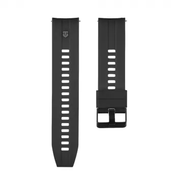 Taktisches Quick-Release-Silikonarmband 22mm Schwarz