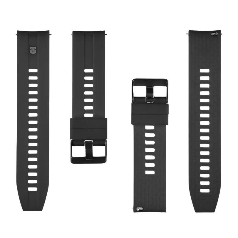 Taktisches Quick-Release-Silikonarmband 22mm Schwarz