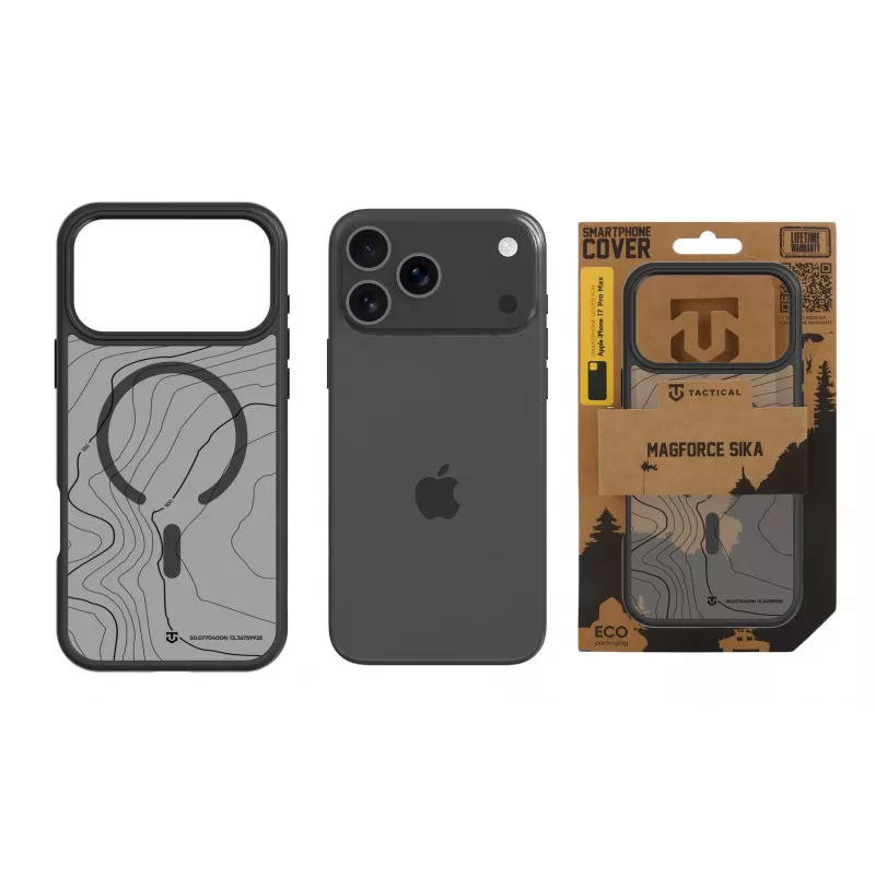 Tactical Back Cover MagForce Hyperstealth Sika für Apple iPhone 17 Pro Max, Asphalt