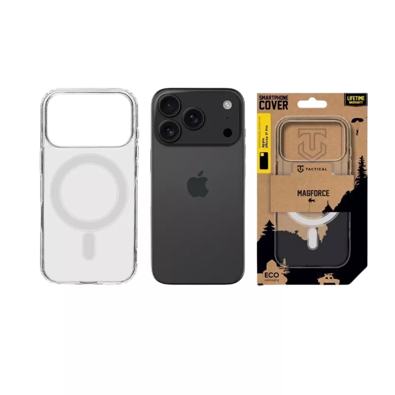 Tactical Back Cover MagForce iPhone 17 Pro Transparent