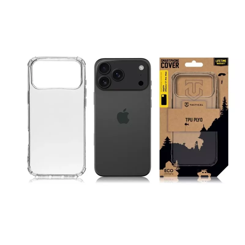 Tactical Rückseitige Abdeckung TPU Plyo für Apple iPhone 17 Pro Max Transparent