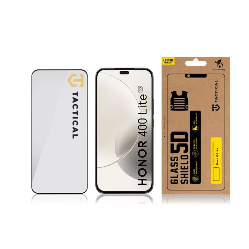 Tactical Glass Shield 5D für Honor 400 Lite Schwarz