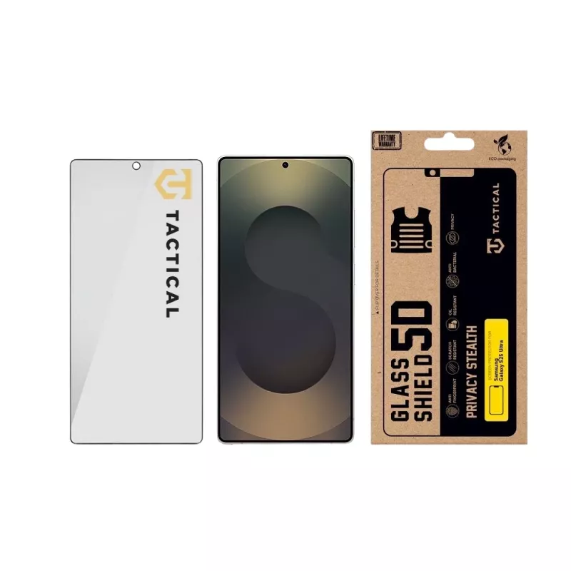 Tactical Glass Shield Privacy 5D für Samsung Galaxy S25 Ultra Schwarz