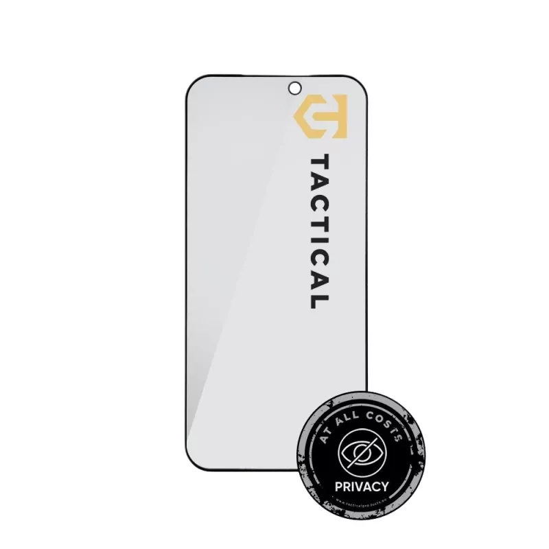 Tactical Glass Shield Privacy 5D für iPhone 17 Pro Max Schwarz
