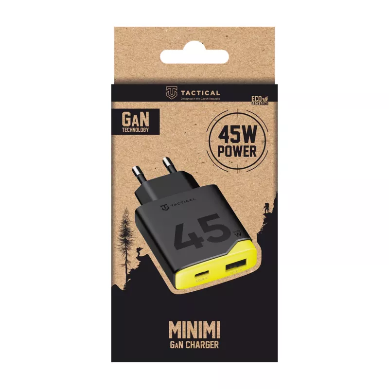 Tactical Minimi GaN 45W AC USB-C Wall Charger Black