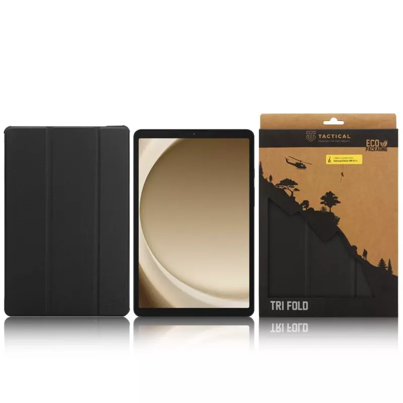 Tactical Book Cover Tri Fold Galaxy TAB A11+ Black