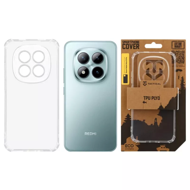 Tactical Back Cover TPU Plyo für Xiaomi Redmi Note 15 Pro 5G, Transparent