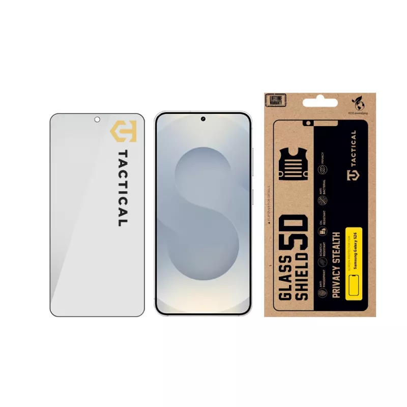Tactical Glass Shield Privacy Stealth 5D für Samsung Galaxy S26 Schwarz