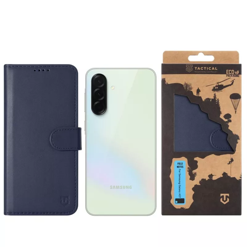 Taktische Buchhülle Field Notes Galaxy A37 Marineblau