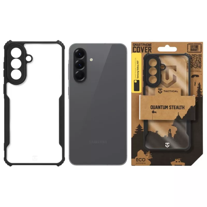 Tactical Rückseitige Abdeckung Quantum Stealth Galaxy A57 Transparent/Schwarz