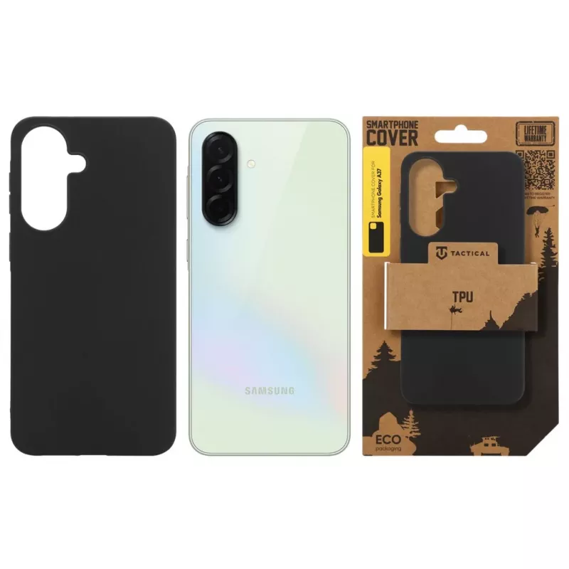 Taktische Rückseitenabdeckung TPU für Samsung Galaxy A37 Schwarz