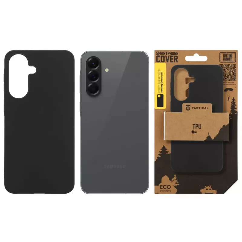 Taktische TPU-Rückabdeckung für Samsung Galaxy A57 Schwarz