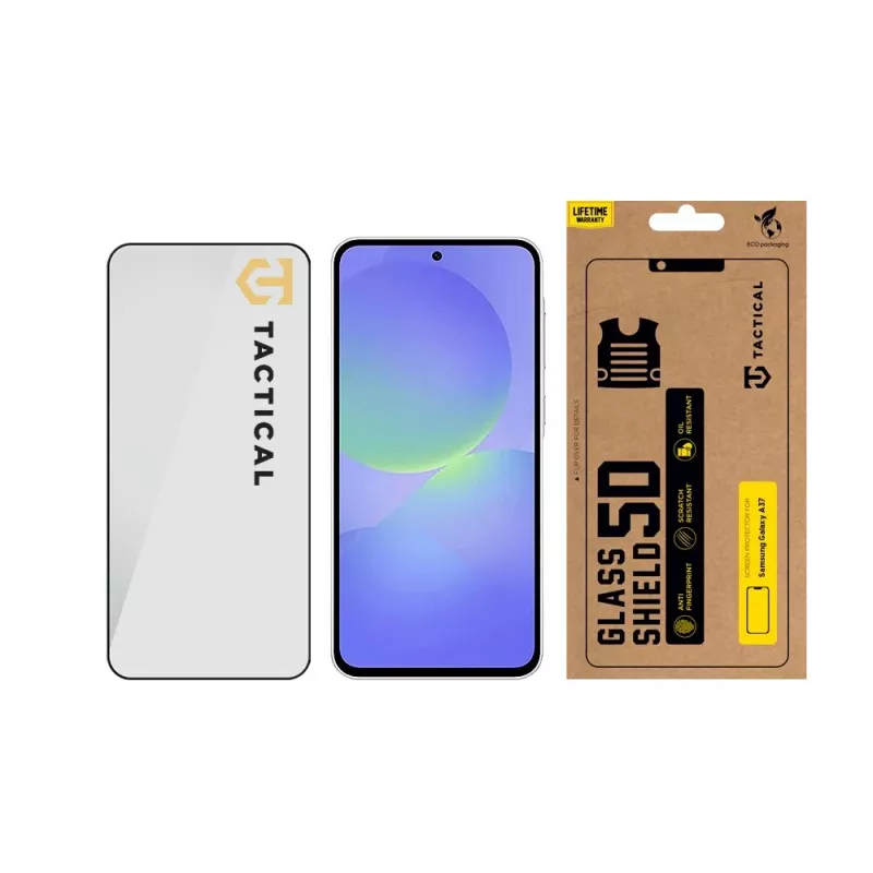 Tactical Glass Shield 5D für Galaxy A37 Schwarz