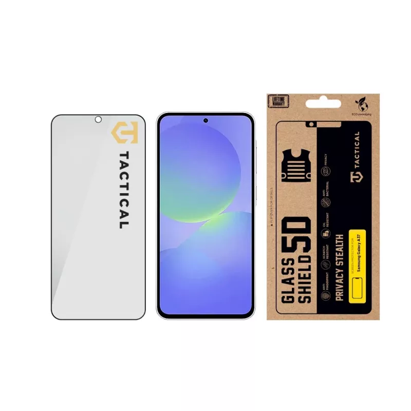 Tactical Glass Shield Privacy Stealth 5D für Samsung Galaxy A37 Schwarz