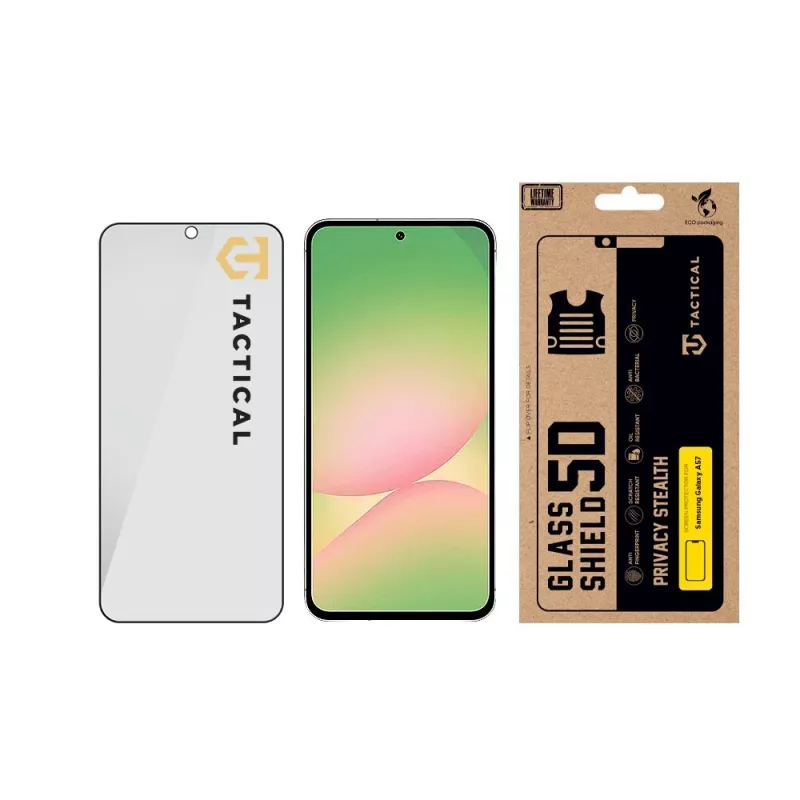 Tactical Glass Shield Privacy Stealth 5D für Samsung Galaxy A57 Schwarz