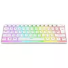 Rampage Radiant K11 60% Mechanische Gaming-Tastatur, Weiß, Blue Switch, RGB