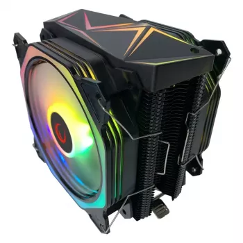 Rampage Octagon C60 CPU Air Cooler, Dual Tower, 2x120mm ARGB Lüfter, 1800RPM, LGA 1700/AM5
