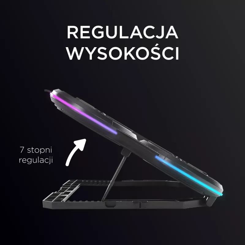 Rampage PROTE R6 Laptop-Kühlständer, 10-17 Zoll, RGB
