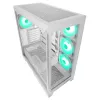 Rampage Hydra V2 Mid Tower PC-Gehäuse Weiß mit 4x 120mm ARGB-Lüftern und gehärtetem Glas