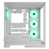 Rampage Hydra V2 Mid Tower PC-Gehäuse Weiß mit 4x 120mm ARGB-Lüftern und gehärtetem Glas