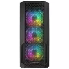 Rampage Shelob Mid Tower PC-Gehäuse, 4x ARGB-Lüfter, gehärtetes Glas, Schwarz