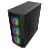 Rampage Shelob Mid Tower PC-Gehäuse, 4x ARGB-Lüfter, gehärtetes Glas, Schwarz