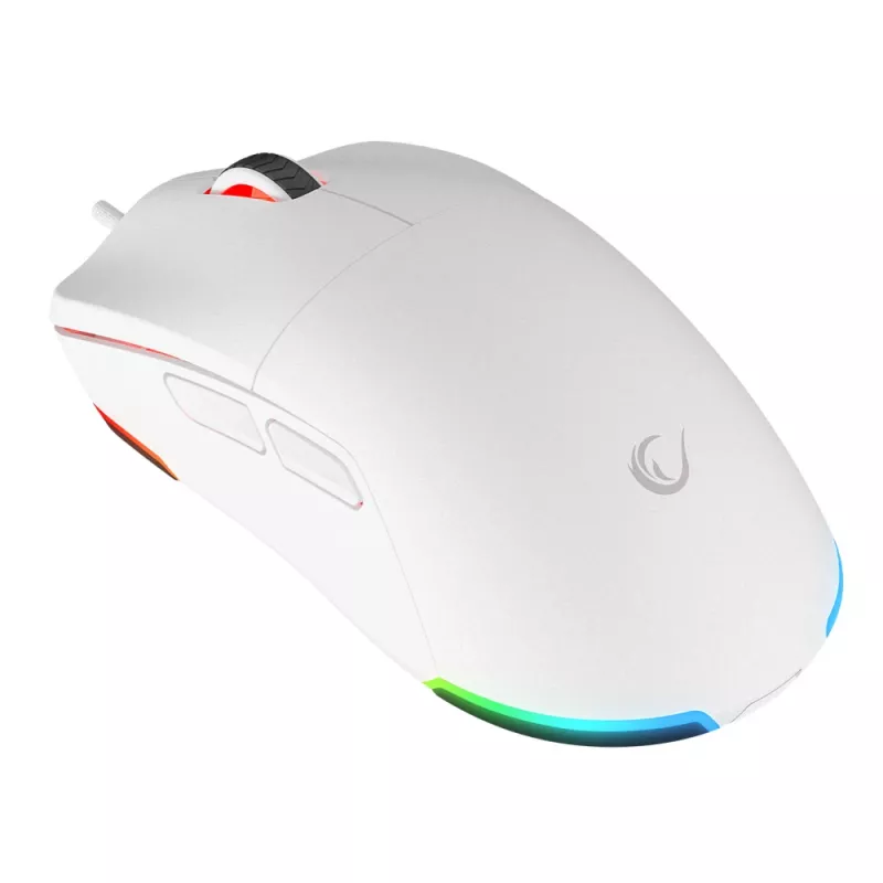 Rampage BLINK Kabelgebundene Gaming-Maus, 12800 DPI, RGB, Optischer Sensor, Weiß