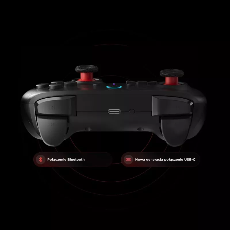 Rampage Hydra Pro Pad Wireless RGB 2.4G Hall Effect Controller mit magnetischen Triggern, Schwarz