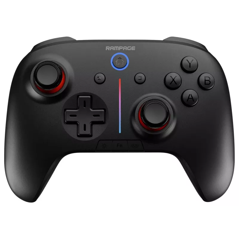 Rampage Hydra Pro Pad Wireless RGB 2.4G Hall Effect Controller mit magnetischen Triggern, Schwarz