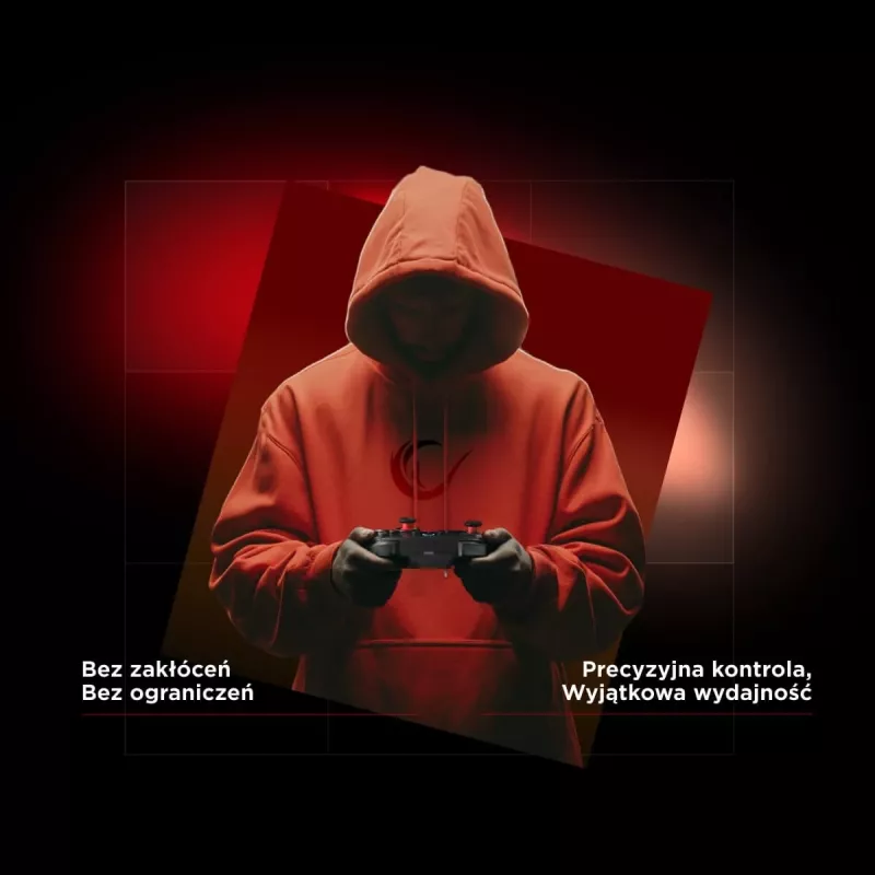 Rampage Hydra Pro Pad Wireless RGB 2.4G Hall Effect Controller mit magnetischen Triggern, Schwarz