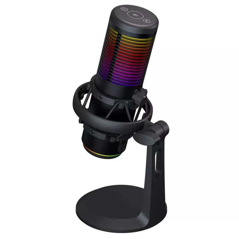 Rampage Bemol RGB USB-C Gaming-Mikrofon, Schwarz